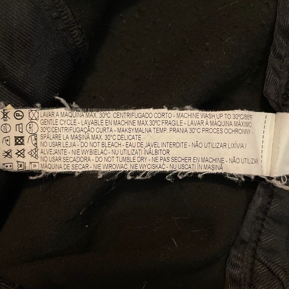 Zara XS Asymmetrical Black Envelope Skort Shorts - Picture 6 of 11